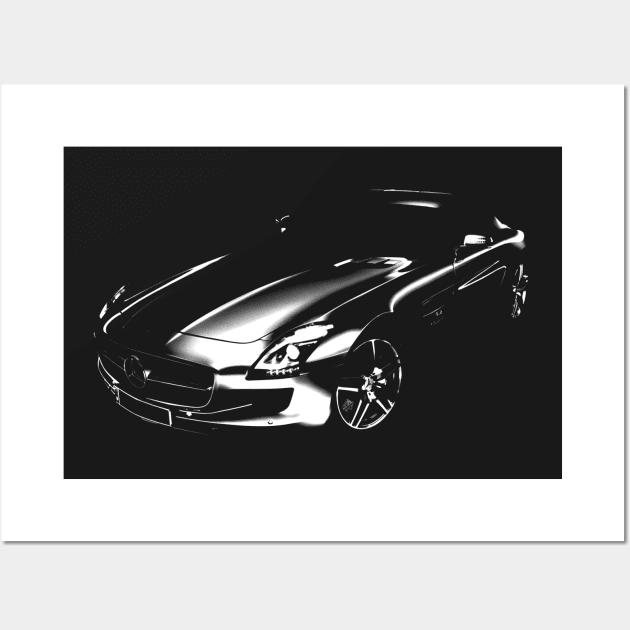 Mercedes SLS AMG Wall Art by hottehue